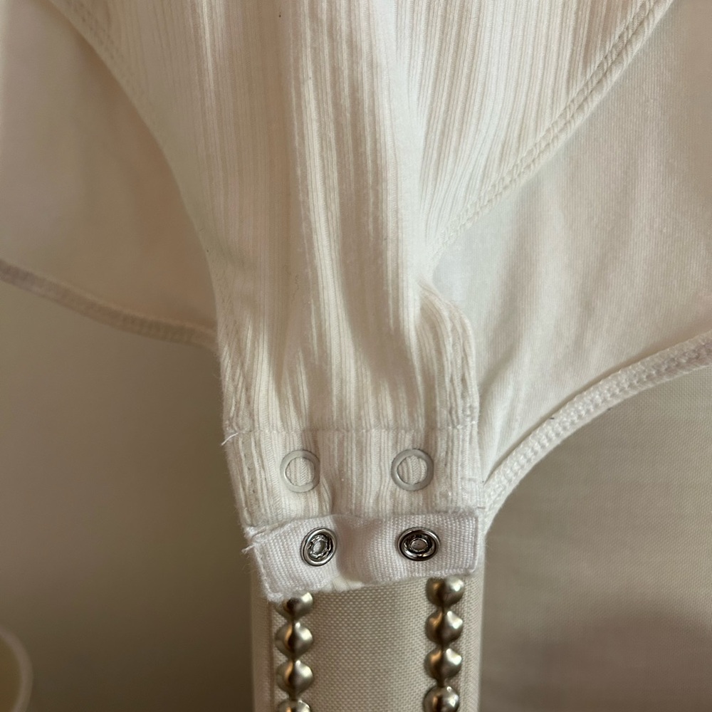 NWOT Old Navy white ribbed bodysuit XXL - Picture 2 of 5